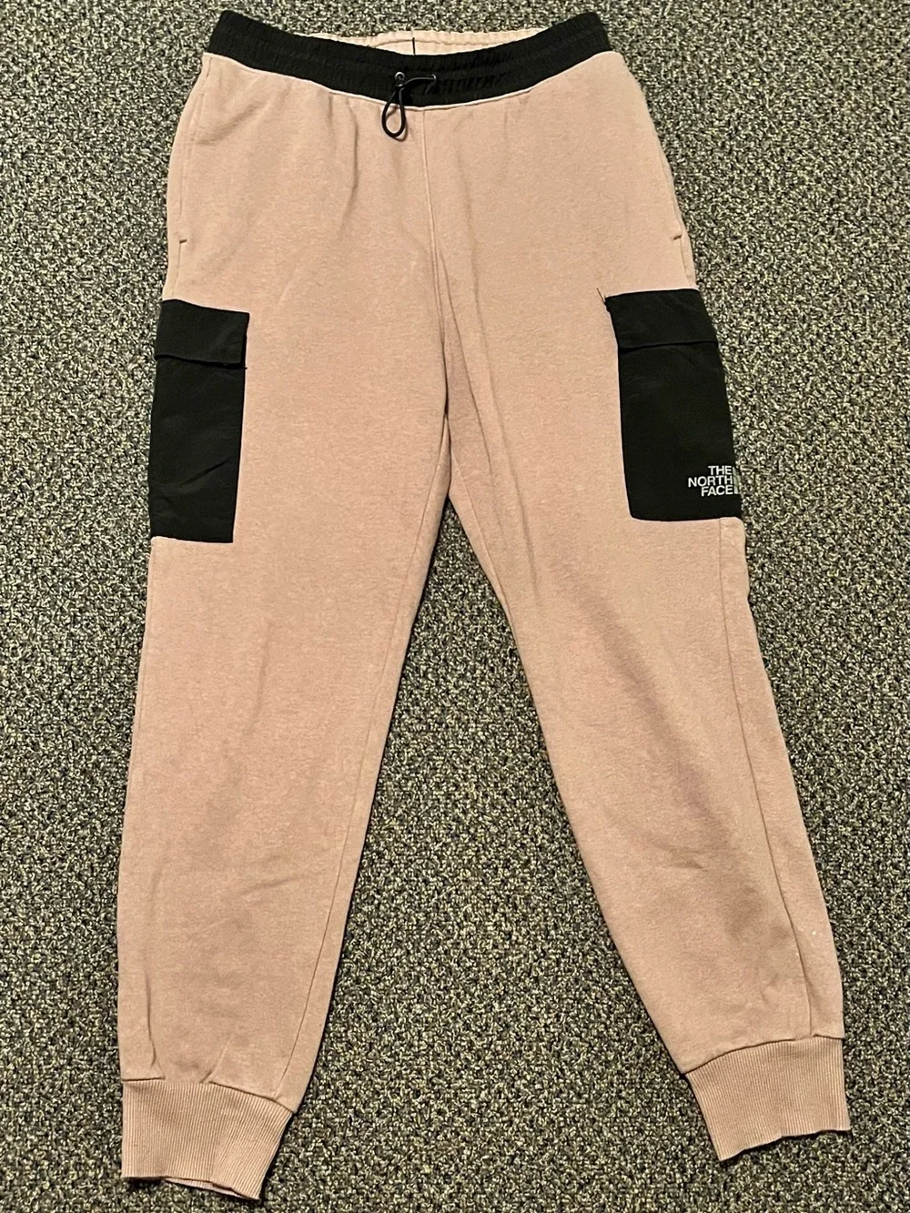 The North Face Pink and Black Cargo Pocket Sweatpants